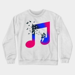 Music Accordion Butterfly Crewneck Sweatshirt